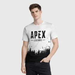Мужская футболка 3D Apex legends лес - фото 2