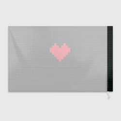 Флаг 3D Сердце из конструктора - черный любовь - пиксель - фото 2
