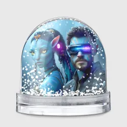 Игрушка Снежный шар Внучка Джейка Салли с бойфрендом - киберпанк