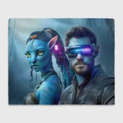 Плед 3D Внучка Джейка Салли с бойфрендом - киберпанк