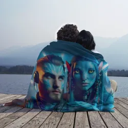 Плед 3D Granddaughter of the Jake Sully with her boyfriend - Avatar 7 - фото 2