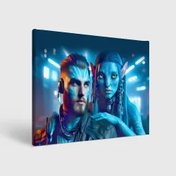 Холст прямоугольный Granddaughter of the Jake Sully with her boyfriend - Avatar 7