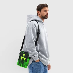 Сумка через плечо 3D Радиация с зелёным огнём - фото 2