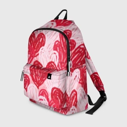 Рюкзак 3D Нарисованные сердца узор
