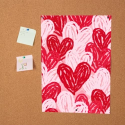 Постер Нарисованные сердца узор - фото 2