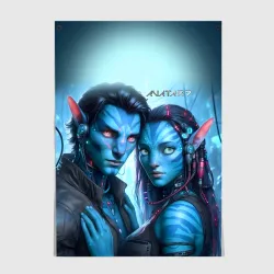 Постер Avatar 7 cyberpunk fantasy