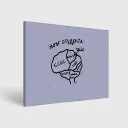 Холст прямоугольный Схема мозга