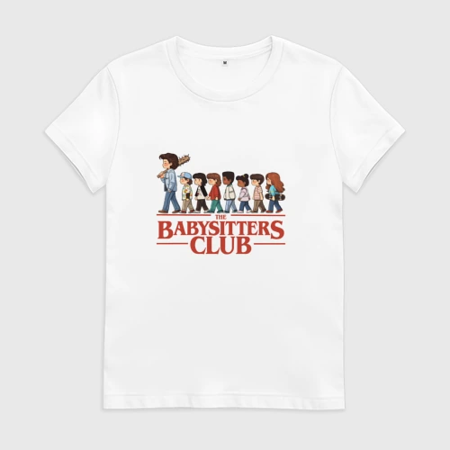Женская футболка хлопок с принтом Babysitters club, вид спереди #2