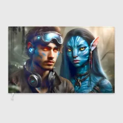 Флаг 3D Neytiri's granddaughter with Spider's son in a future Avatar