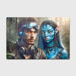 Головоломка Пазл магнитный 126 элементов Neytiri's granddaughter with Spider's son in a future Avatar