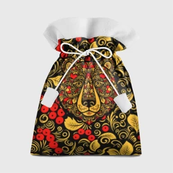 Подарочный 3D мешок Медведь в узорном орнаменте