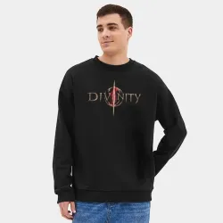 Мужской свитшот oversize без начеса хлопок Divinity logo - фото 2