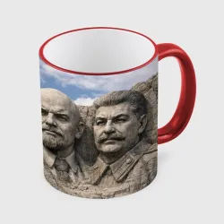 Кружка с полной запечаткой Наша гора рашмор - Иван Грозный, Петр I, Ленин, Сталин