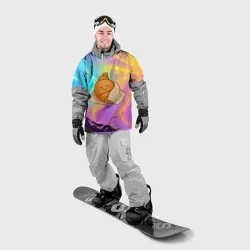 Накидка на куртку 3D Круасан спит под пледом