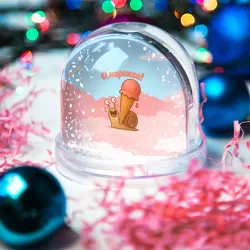 Игрушка Снежный шар О морожка  - улитка - фото 2