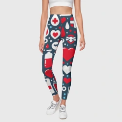 Леггинсы 3D Медицинский паттерн донор - фото 2