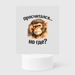 Светильник-ночник Просчитался но где - задумчивая обезьяна