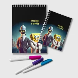 Блокнот Bender and Sponge Bob - the mafia is immortal
