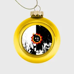 Ёлочный шар стеклянный/пластиковый Serious Sam белый дым