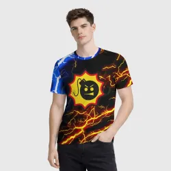 Мужская футболка 3D Serious Sam storm neon - фото 2