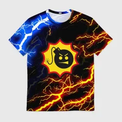 Мужская футболка 3D Serious Sam storm neon
