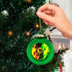 Ёлочный шар стеклянный/пластиковый Serious Sam кислотный огонь - фото 2