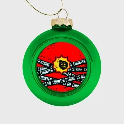 Ёлочный шар стеклянный/пластиковый Serious Sam x Counter strike