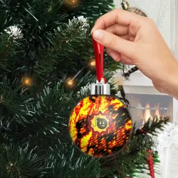Ёлочный шар Serious Sam огненные краски - фото 2