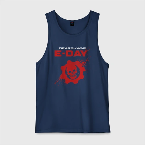 Мужская майка хлопок Gears of war E-Day logo