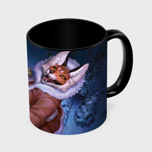 Кружка с полной запечаткой с принтом Лиса - Tiny Bunny, вид сбоку #3