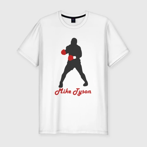 Мужская футболка хлопок Slim Mike Tyson boxing