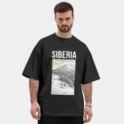Мужская футболка Oversize хлопок premium Siberian region - фото 3