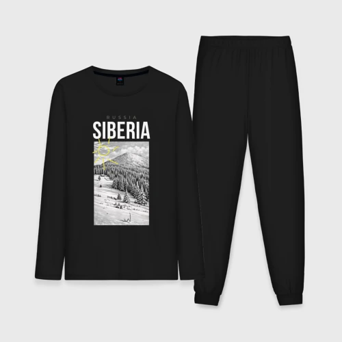 Мужская пижама с лонгсливом хлопок Siberian region