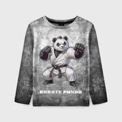 Детский лонгслив 3D Karate Panda