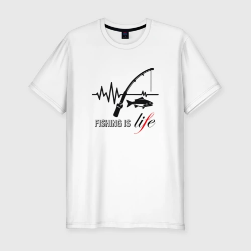 Мужская футболка хлопок Slim Fishing is life