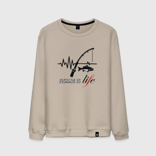 Мужской свитшот хлопок Fishing is life