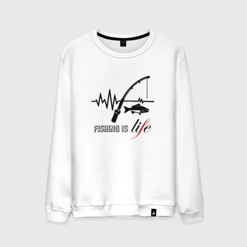 Мужской свитшот хлопок Fishing is life