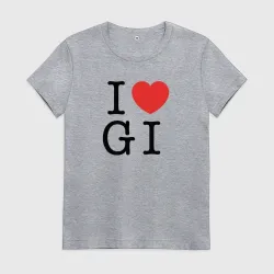 Женская футболка хлопок I love GI