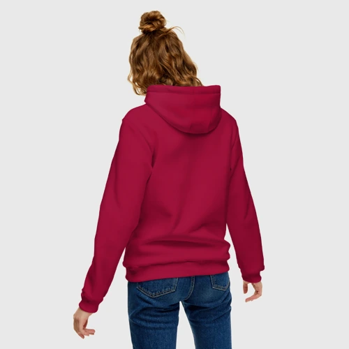 Женская толстовка хлопок с принтом Роман Бронте, вид сзади #2