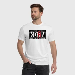 Мужская футболка хлопок KoЯn - Parental Advisory - фото 2