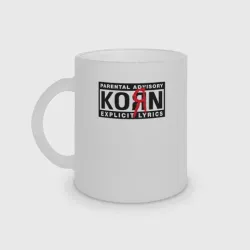 Кружка матовая стеклянная KoЯn - Parental Advisory