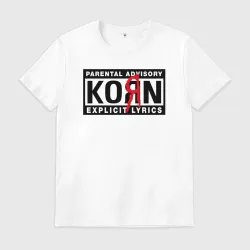 Мужская футболка хлопок KoЯn - Parental Advisory