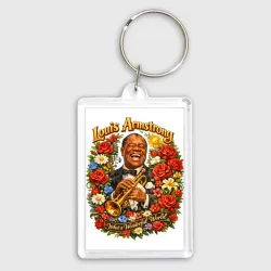 Брелок прямоугольный 35*50 Louis Armstrong - what a wonderful world