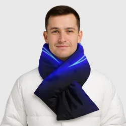 Шарф-пуховик 3D Color blue black neon - фото 2