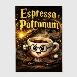 Постер Espresso Patronum в космосе