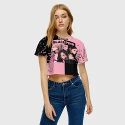 Женская футболка Crop-top 3D Blackpink K pop