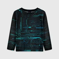 Детский лонгслив 3D Пространство интернета