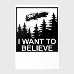 Магнитный плакат 2Х3 I want to believe назад в будущее delorean