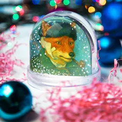 Игрушка Снежный шар Автопортрет Лиса Гога - мем - фото 2