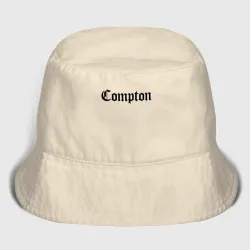 Мужская панама хлопок Compton Калифорния рэп чёрная надпись